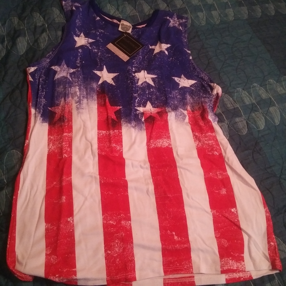 American flag tank top